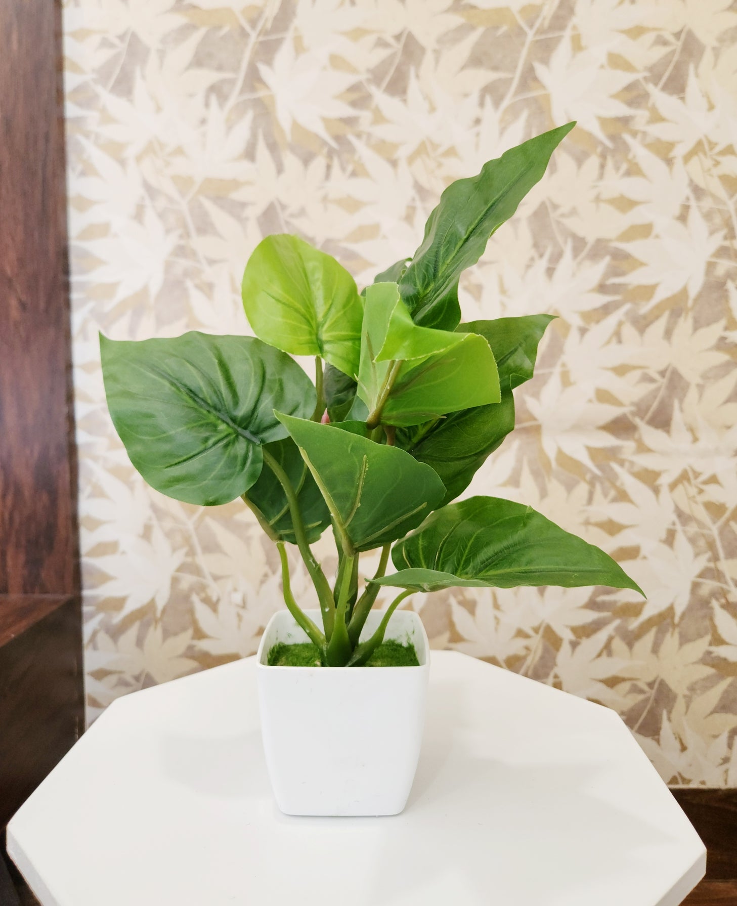 Artificial Money plant with Beautiful white pot