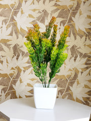 Artificial Beautiful Fern Plant with white pot