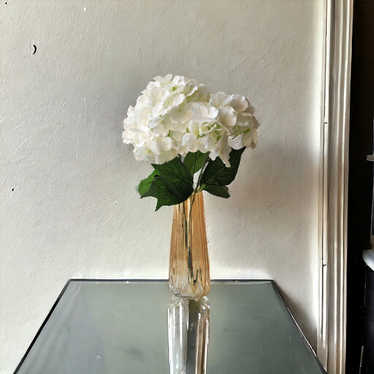 Artificial hydrangea flower Bunch ( White )