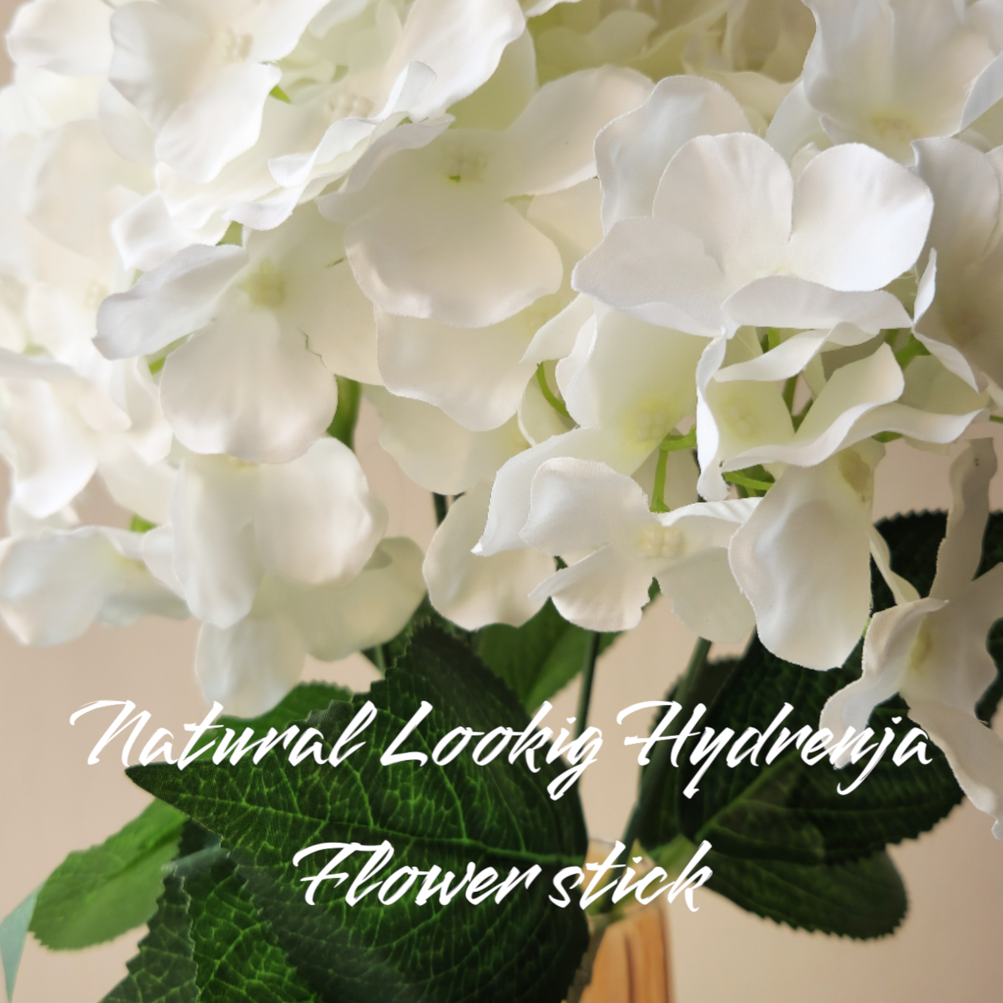 Artificial hydrangea flower Bunch ( White )