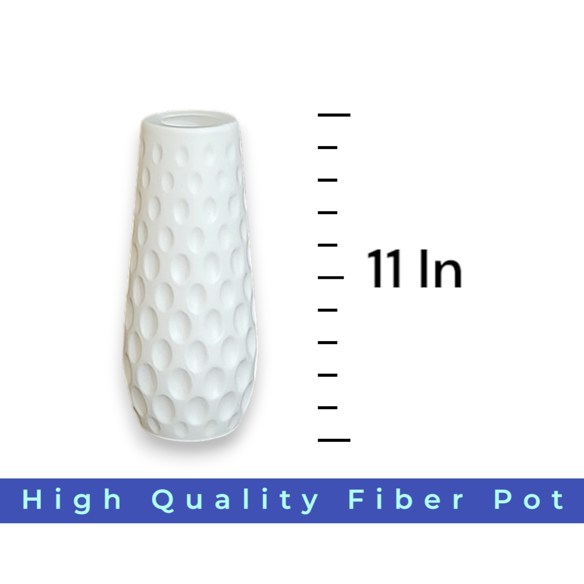 Bottle shape plastic pot , 10 Inch White