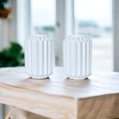 Unique Cane shape Plastic planter set of 2 ( White )