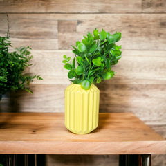 Unique Cane shape Plastic planter set of 2 ( Yellow )