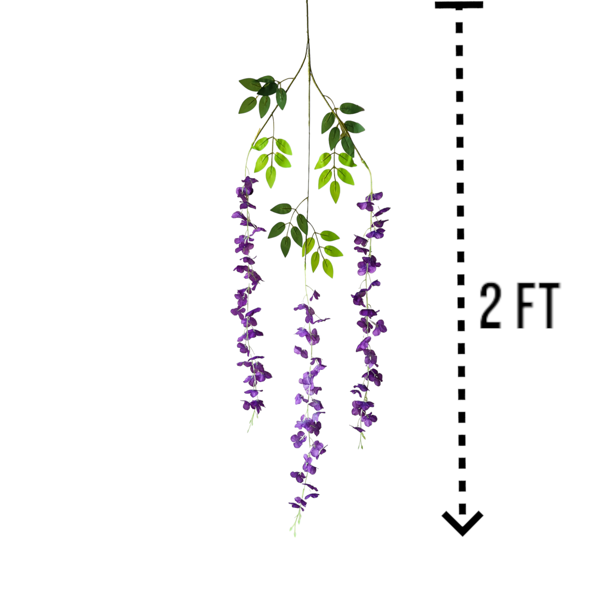 Pack of 6  Artificial Wisteria Vine , Wisteria flower Hanging ( Purple )