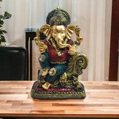 Lord Ganesh Ji Statue for Home decor and gifting ( Material - Resin )