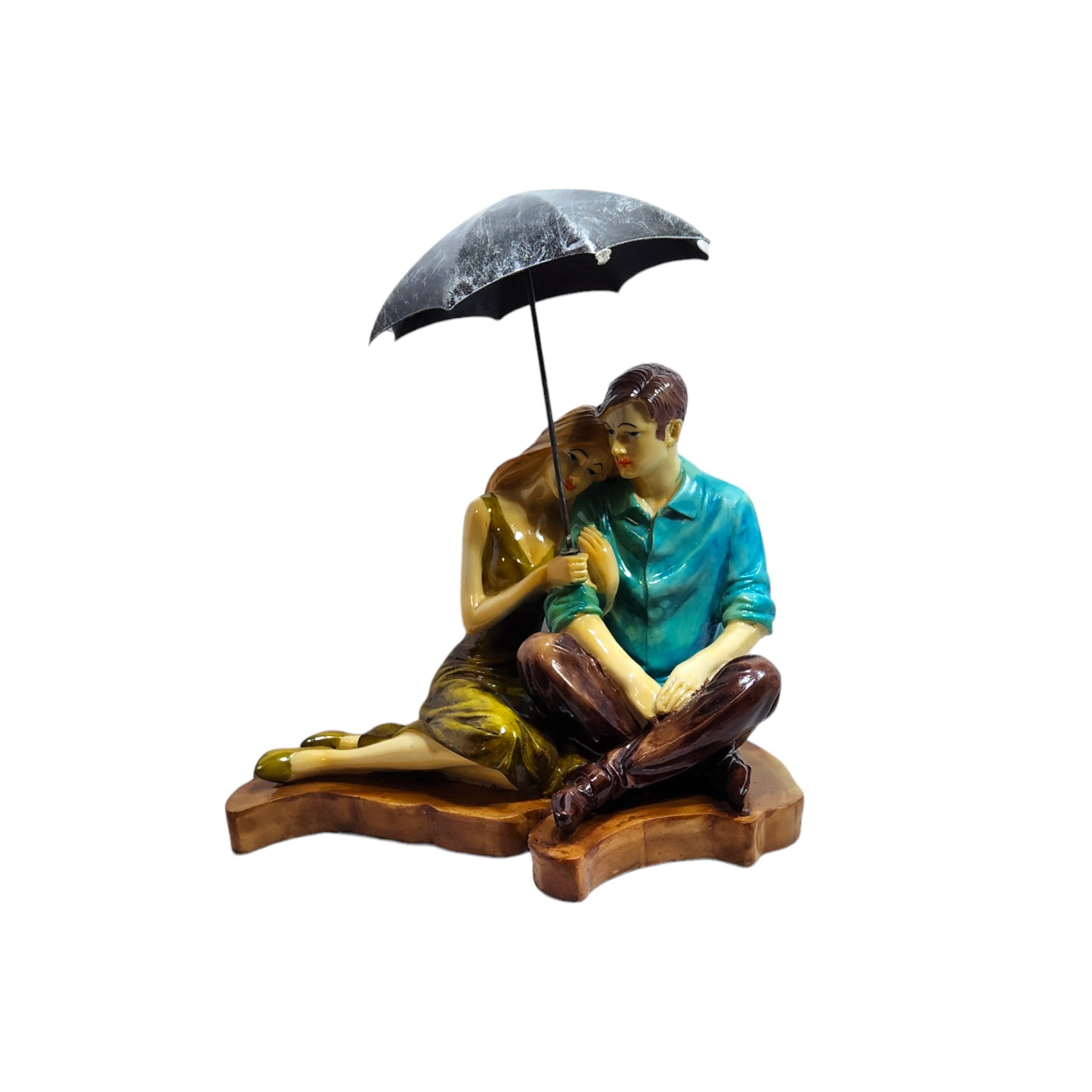 Couple Holding Umbrella  Showpiece Idol for Gifting and Decor