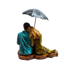 Couple Holding Umbrella  Showpiece Idol for Gifting and Decor