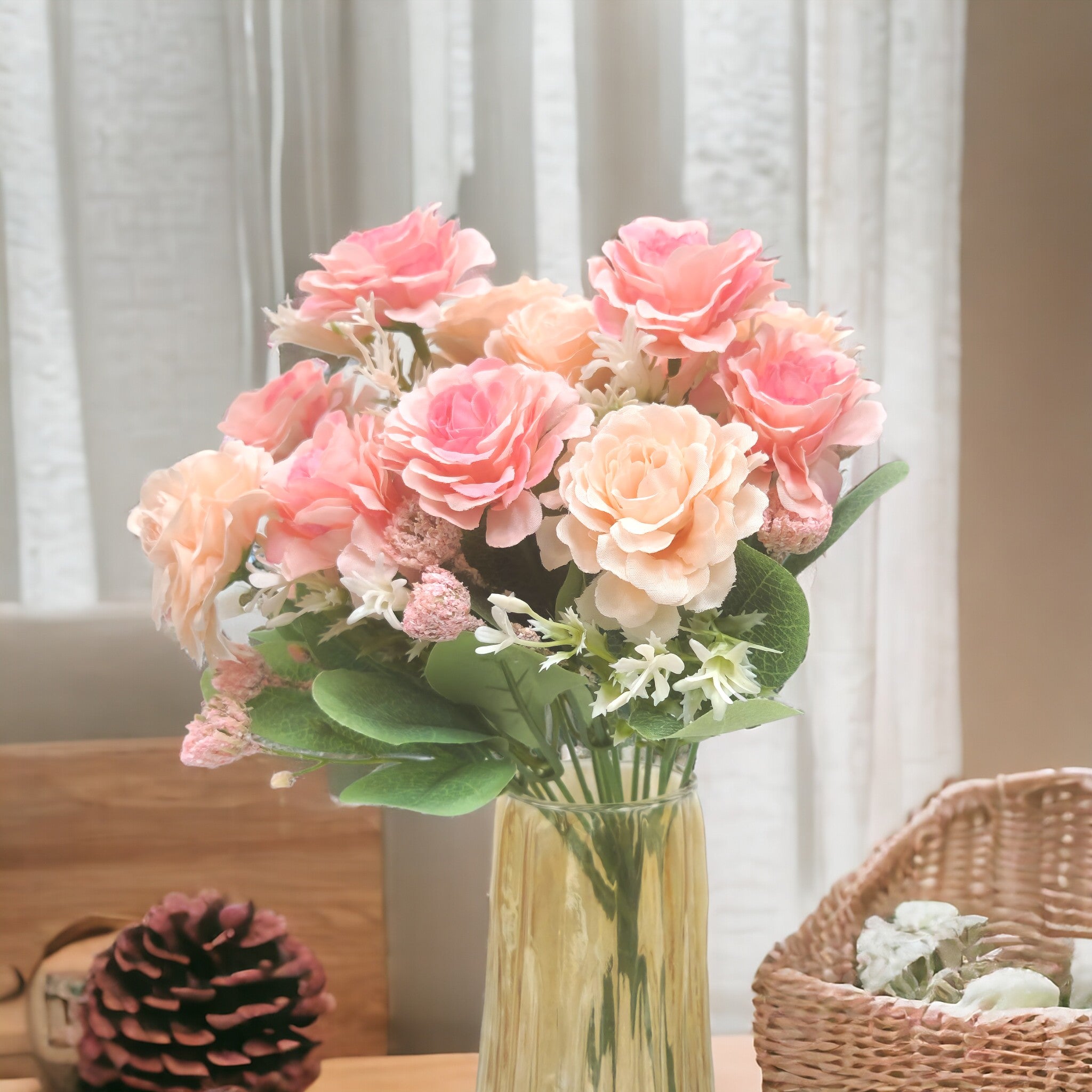 Artificial Hydrangea Peony flower bunch