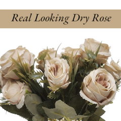 Artificial Dry rose bunch set of 2 ( Light Brown )