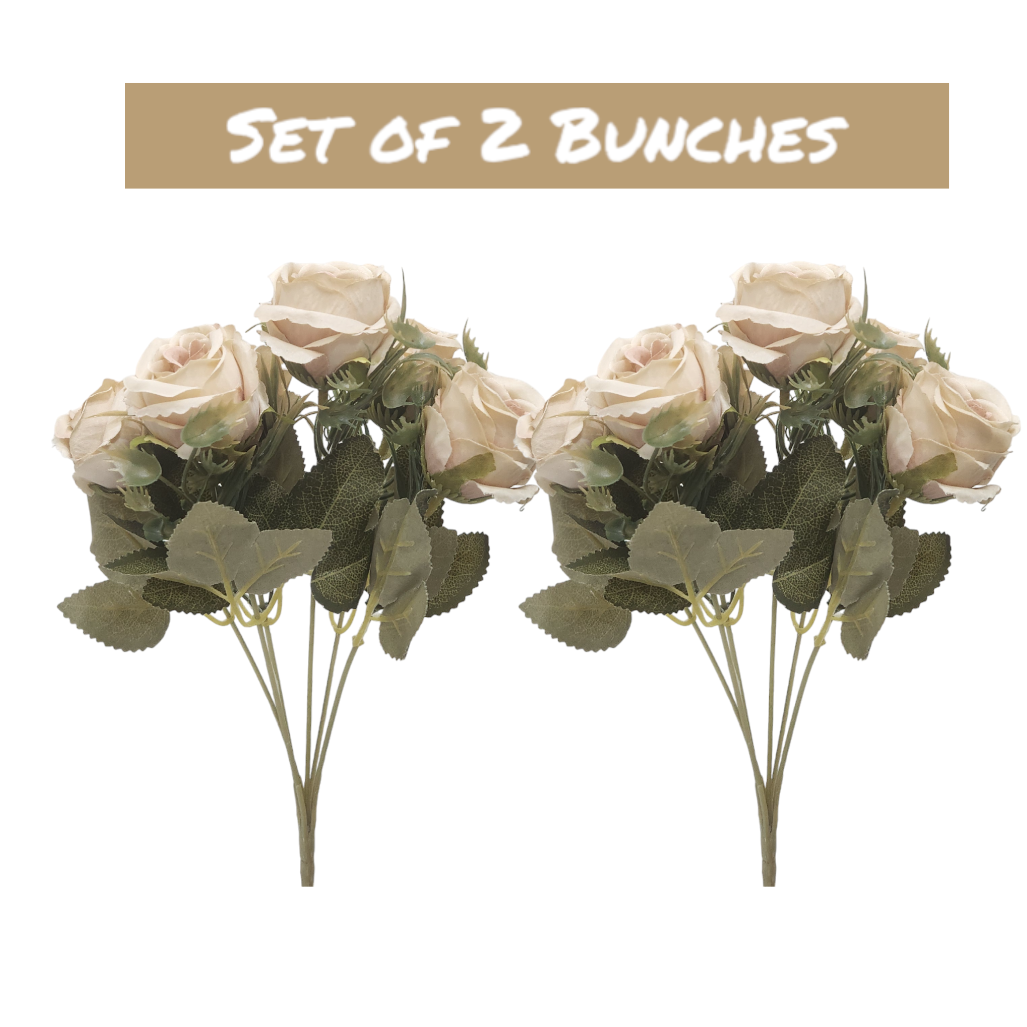 Artificial Dry rose bunch set of 2 ( Light Brown )