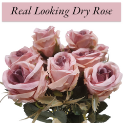 Artificial Dry rose bunch set of 2 ( Peach )