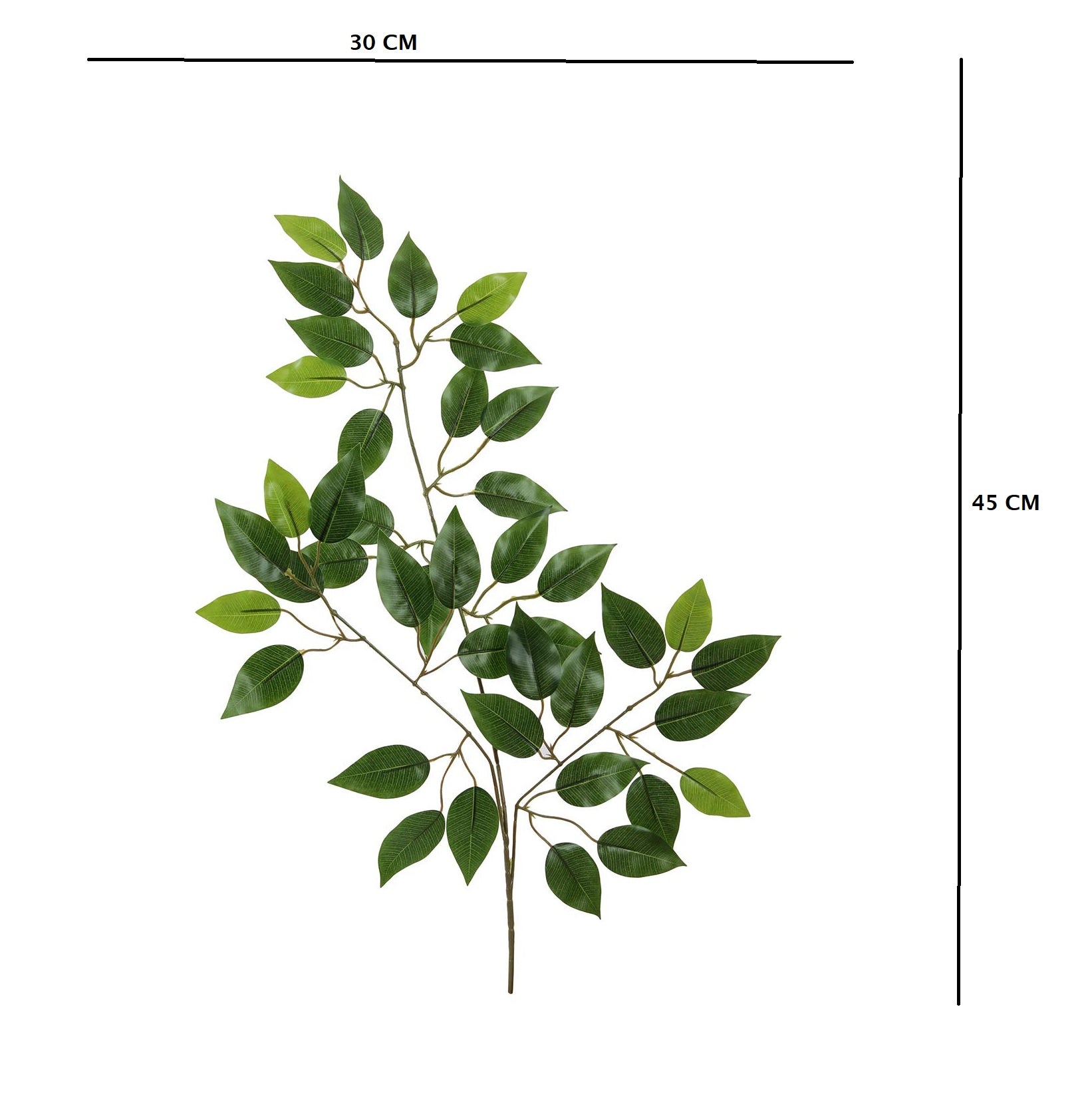 Artificial ficus leaves set