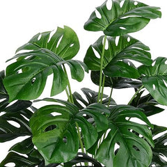 Artificial Montera leaves plant 12 leaves ( 24 inch )