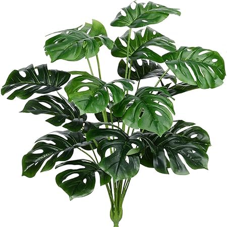 Artificial Montera leaves plant 12 leaves ( 24 inch )