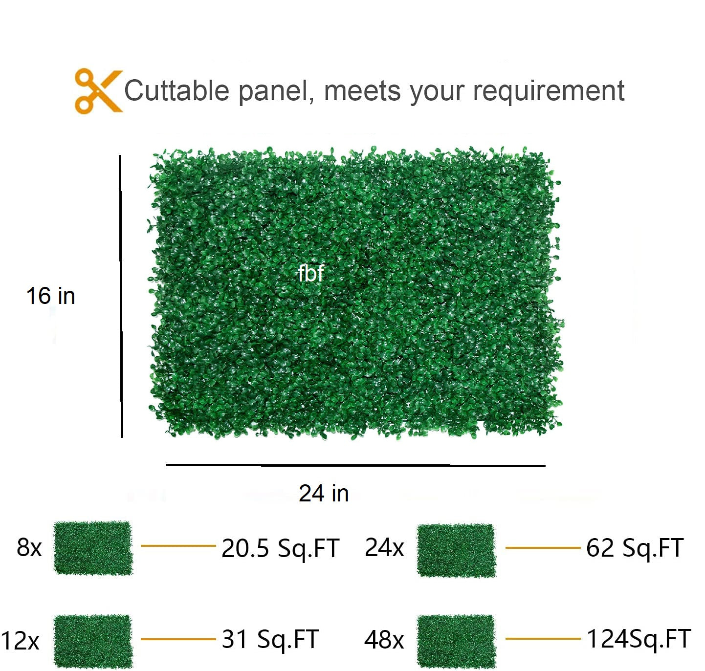 Artificial Grass Carpet Mat for Decoration(1.4 x 2 Feet)