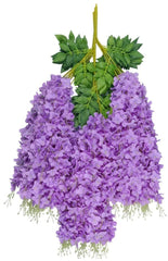 Pack of 6  Artificial Wisteria Vine , Wisteria flower Hanging ( Purple )