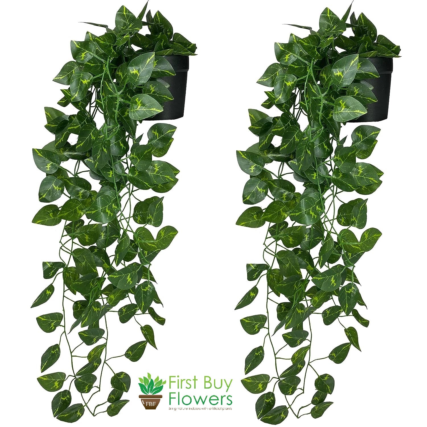 Artificial Plant Greenery Vine Creeper for  Home Decor Door Wall Balcony Decoration Party  (2 Pcs Money Plants)