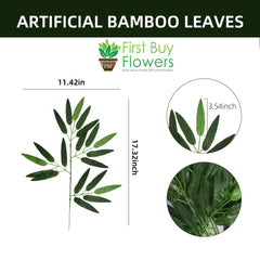 Artificial Bamboo Leaves Set of 6