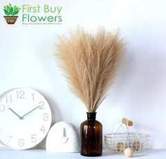 Artificial Pampas Grass  Flower (Brown, 45.7 cm) for Decoration Set of 2