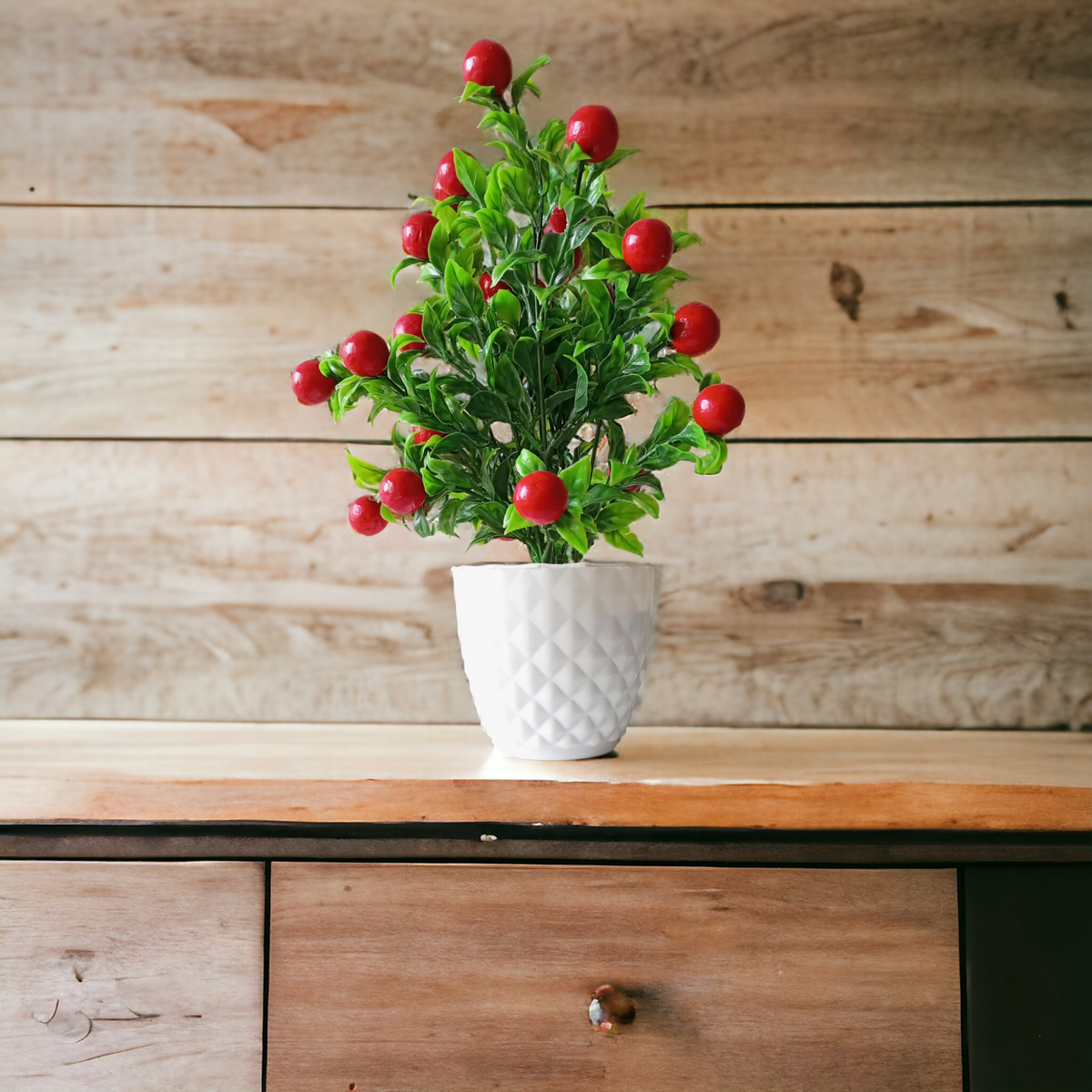 Beautiful Artificial Cherry Plant with pot