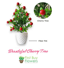 Beautiful Artificial Cherry Plant with pot