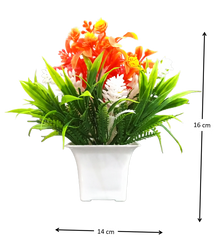 Artificial tricolor flower pot , Indian flag colors