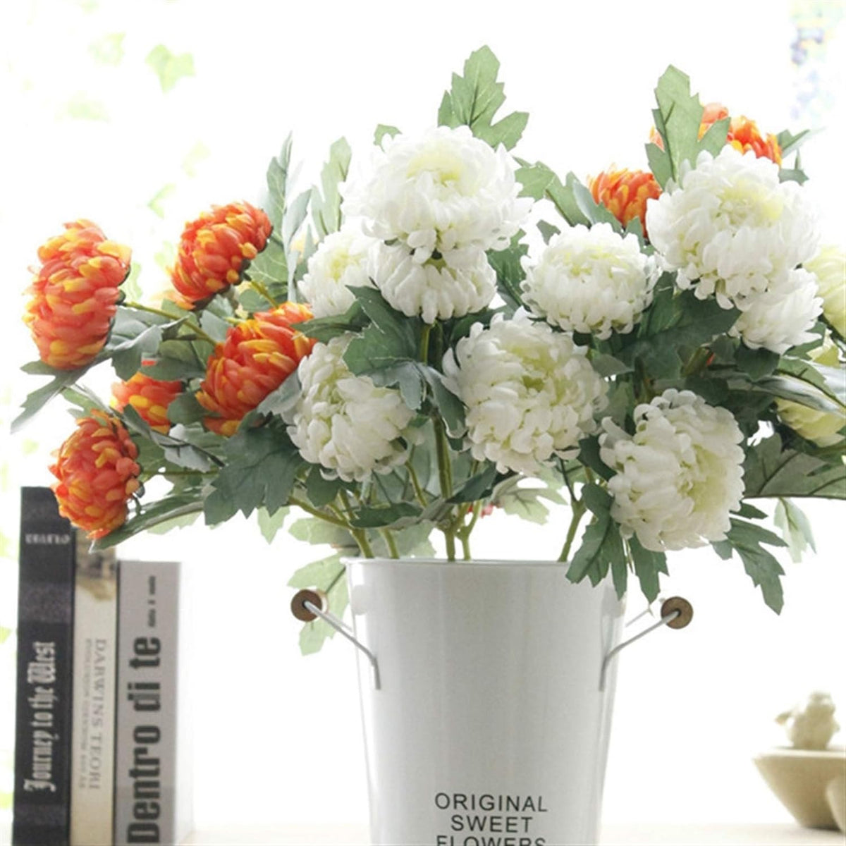 Artificial Marigold Chrysanthemum Flowers Bunch