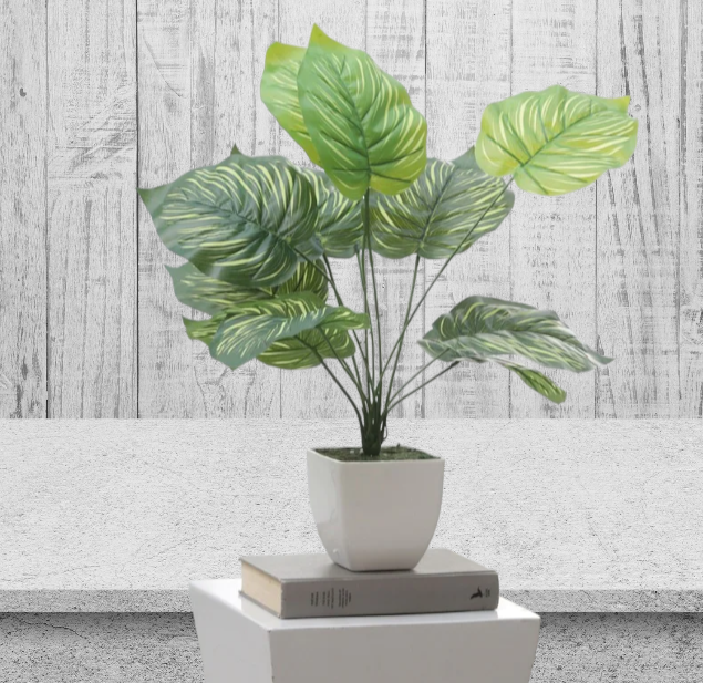 Artificial Decorative Plant Philodendron Lemon Blush ( Without Pot )