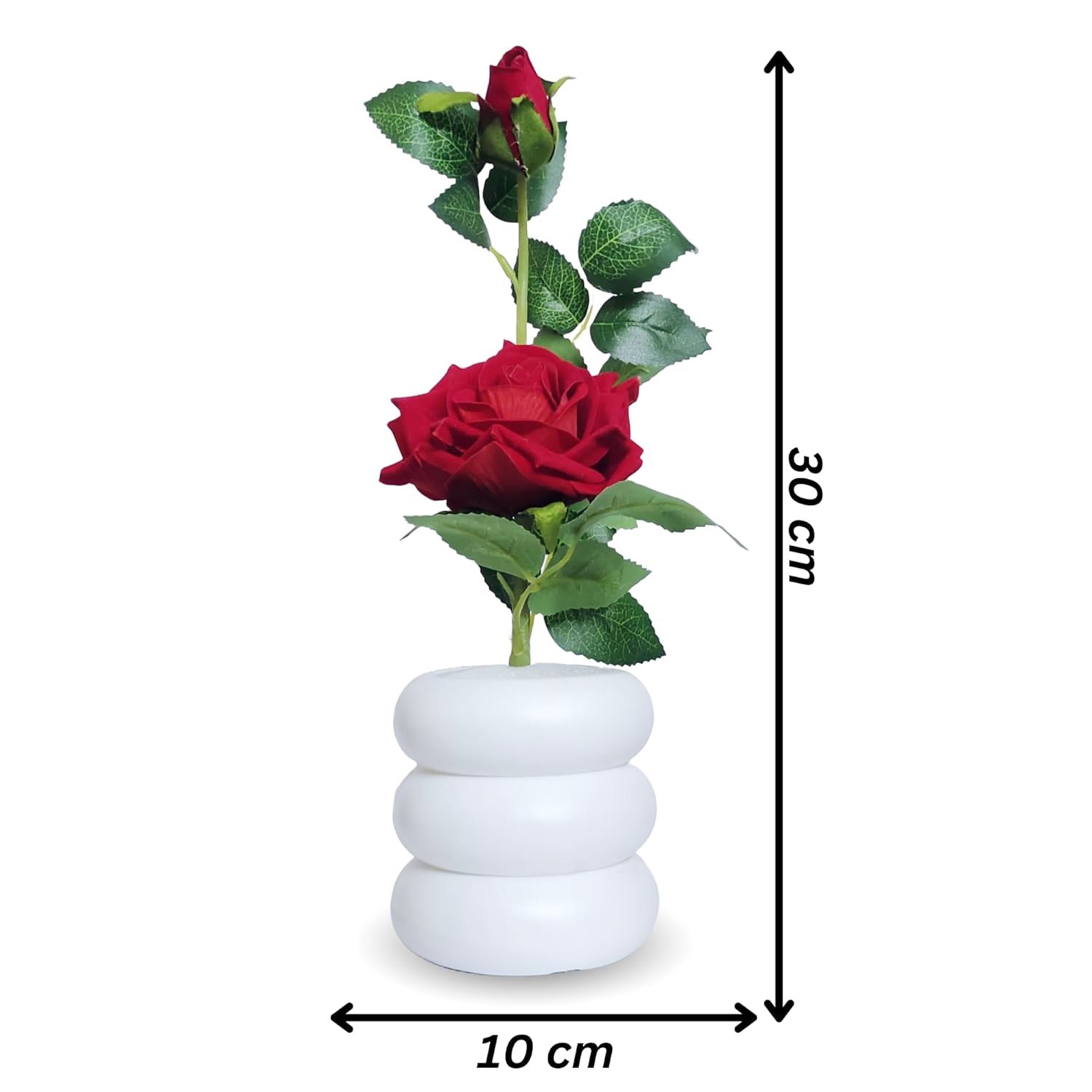 Artificial Rose with Pot Flowers Bunch | Flower vase for Home Decoration